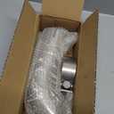 Simnliras 2.5 Inch Inlet Turn Down Exhaust Tip, 2.5" Inlet 2.5" Outlet Stainless Steel Universal Diesel Exhaust Tailpipe Tips with Seal Clamp for 2.5" OD Tailpipes, 9"/230mm Overall Length, Polished