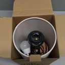 Yarra-Decor Bedside Table Lamp with USB Port - Touch Control for Bedroom 3 Way Dimmable Nightstand Lamp with Flaxen Fabric Shade for Living Room, Dorm, Home Office, Wood-Grain (LED Bulb Included)