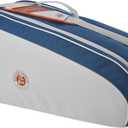 WILSON Roland-Garros Team Tennis Racket Bags - Clay/White/Navy (Holds up to 6 Rackets)
