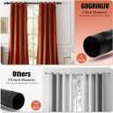 1 Inch Curtain Rods for Windows, Extra Long 32 to 240 Inch Long Black Rustic Curtain Rod Set, Modern Design Drapery Tubes with Brackets Room Divider, For Indoor and Outdoor