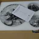 Black Glass Chandelier 6-Light Water Ripple Glass Pendant Lighting Luxury 15.7" Hanging Light Fixture for Dining Room,Kitchen Island,Entryway,Hallway,Bedroom,E12 Base