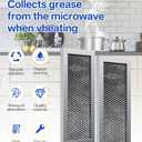 2 x JX81H Microwave Filter Replacement 8.63" x 4" For WB02X10956, WB02X11544, WB2X10956 Fits Samsung Carbon Filter - Freshens and Filters Kitchen Air in Over-the-Range Oven Stove Fan (2-Pack)
