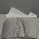 Mr. Sandman Weighted Blanket 7LBS 41 x 60 Inches, Minky Dots Heavy Blanket with Glass Beads, Soft and Cooling for School and Home, Grey