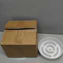 Elevated Slow Feeder Dog Bowl - Ceramic Maze Food Dish with Bamboo Stand - Raised Feeding Bowl for Fast Eaters - Ideal for Small and Medium Dogs - White - 6.7 inch (1.25 CUP)