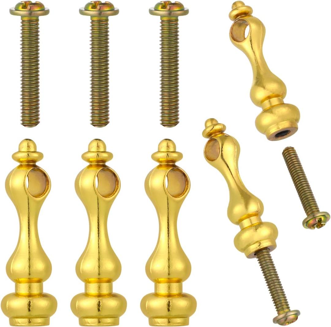 5 x Ciieeo 4Pcs Metal Spindles Furniture Connectors Post Caps for Indoor Railing and Cabinet Hardware Glass Railing Post Connector Caps for Gallery Spindles