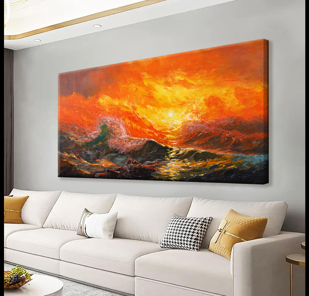 Tsomzxng Modern Abstract Wall Art Decor Large Canvas Wall Art For Living Room Fall Coastal Wall Art Decor Blue Ocean Wall Art Prints Wall Pictures Art Work For Bedroom Office Kitchen Wall Decor 29"X58"
