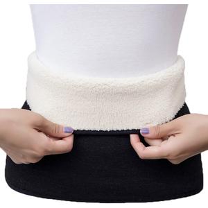 Thermal Fleece Lining Abdomen Back Warmer Belt Men Women Winter Dance Yoga Waistband Elastic Waist Binder Lumbar Support Belt Rheumatic Back Pain Brace Abdominal Stomach Kidney Warmer Protector Band