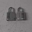 Puroma 2 Pack Combination Lock for Locker 4 Digit Outdoor Waterproof Padlock for School, Gym, Sports, Fence, Toolbox, Gate, Case, Outdoor, Hasp Storage (Silver)
