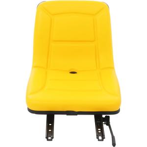 Universal Tractor Seat Mower Seat with Drainage Hole and Pre-drilled Holes 220lbs Capacity Tractor Seats Replacement for Tractors, Forklifts, Bulldozers, Lawnmowers (Yellow)