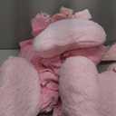 Fanfanwin Sleepover Party Supplies for Girl Spa Slumber Birthday Favors Throw Blanket Pillow Eye Mask Headband Scrunchies (Solid Color, Pink)