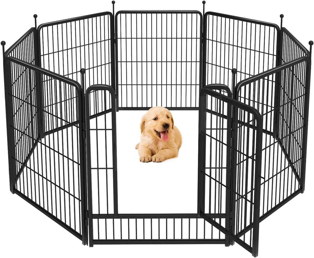 FXW Rollick Dog Playpen for Yard, RV Camping, 32 inch 8 Panels for Small and Medium DogsPatented (32 inch)