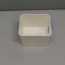 iDesign Facial Tissue Box Cover with Storage Tray, The Cade Collection – 6.1" x 5.15" x 5.4" White