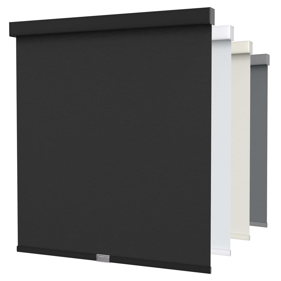 MYshade Cordless Blackout Roller Shades for Windows with Valance, Thermal Insulated UV Blocking Fabric, Cordless Window Blinds for Bedroom & Living Room, Easy Install, 23" W x 72" H, Black