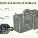 Pecute Cat Carrier Backpacks, Expandable Cat Backpack with Breathable Mesh, Pet Carrier Backpack for Cats Small Dogs Puppies Up to 18 Lbs, Dog Carrier Backpack Great for Travel Hiking Camping Outdoor (Black)