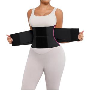 FeelinGirl Waist Trainer Belt Waist Cincher Trimmer Ab Belt Tummy Control Body Shaper with Triple Wrap Women and Men (XX-Large, Purple)