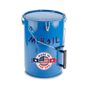 MirOil 30L 6-Gallon Oil Disposal Caddy, Fryer Grease Bucket with Lid Lock & Lock Clips, Frying Oil Disposal Storage Container, Food Safe Interior Coating, Deep Fryers Grease Container for Restaurants