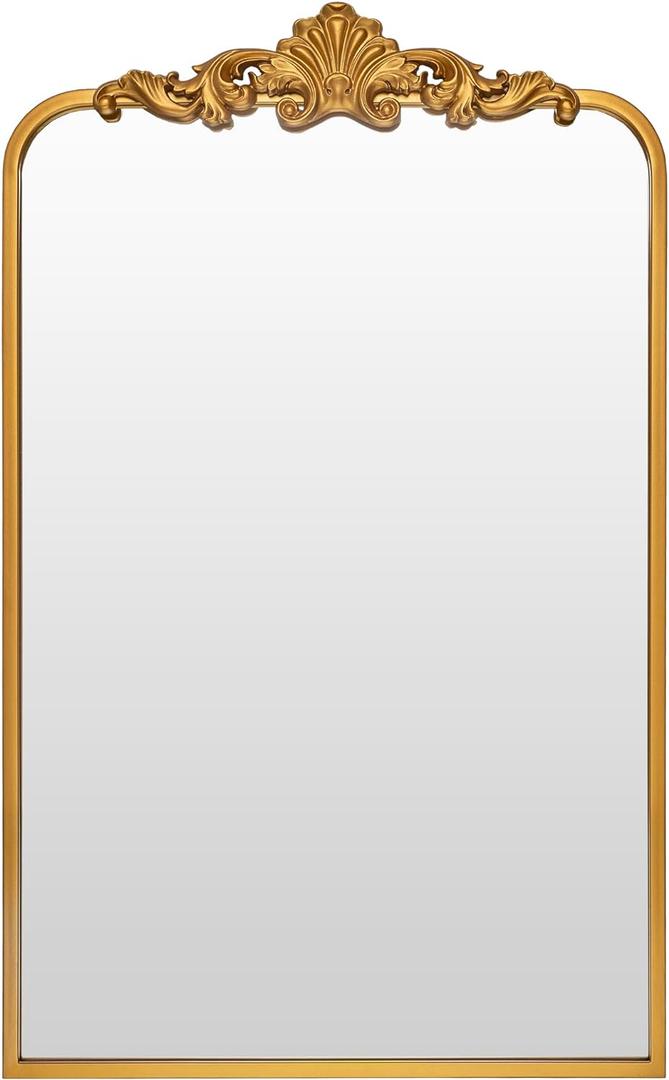 Ruomeng Wall Mirror, Traditional Vintage Baroque Mirror, Gold Framed Mirror for Bathroom, Entryway, Living Room, Hallway, 19 x 30.5