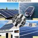 Anbte 10pcs Solar Panels Mid Clamps for Unistrut, Aluminium Solar Panel Brackets 30mm/35mm, Mounting Kit for Metal Roof, Tin Roof, Flat Roof, Sheet Roof, Black