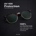 KALIYADI Sunglasses Men Polarized Sunglasses for Men Women Unisex Semi-Rimless Frame Retro Driving Sun Glasses UV Blocking