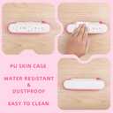 Toothbrush Travel Case for Oral-B Pro 1000, 2000, 3000, 3500 Sonicare 4100, Hard Shell Portable Carrying Electric Toothbrush Protection Case (WHITE-PINK)