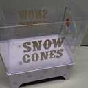 Nostalgia Snow Cone Shaved Ice Machine - Retro Table-Top Slushie Machine Makes 20 Icy Treats - Includes 2 Reusable Plastic Cups & Ice Scoop - White