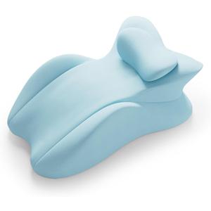 Lumbar Support Pillow, Memory Foam Back Support Cushion, Orthopaedic Bed Wedge Pillow with Removable Headrest, Ergonomic Backrests for Back, Neck, Lumbar & Legs (Blue)