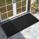 Yimobra Doormat Outdoor Indoor Entrance 47 x 24, All-Season All-Weather Front Door Mat, 100% Waterproof Welcome Matt for Floor Garage Outside Entry, Stain and Fade Resistant, Black