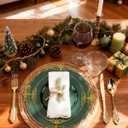 Nervure 175PCS Green Plastic Plates - Disposable Green Gold Party Plates & Pre Rolled Napkins with Cutlery for 25 Guests, 50Plates, 75Silverware, 25Cups, 25Napkin for Wedding & Party & St Patricks Day