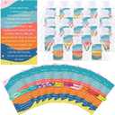 Liliful 30 Set First Day of School Bracelets Neon Friendship Bracelets Adjustable Rope Woven Bracelet Greeting Cards Bags for Students Spring Classroom Gifts from Teachers