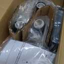 YKLITG 30" Large Farmhouse Bathroom Vanity Light, 3-Light Handmade Wood Vanity Lights with Bubble Glass Shades, Rustic Wall Sconce Over Mirror for Bathroom, Dressing Room, Kitchen