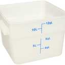 Winco Square Storage Container, 12-Quart, White