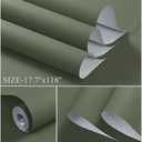 Dimoon 236''x17.7'' Green Peel and Stick Wallpaper Contact Paper Modern Self Adhesive Wall Paper Removable Renter Friendly Textured Solid Color Shelf Cabinet Vinyl Roll (236''x17.7'',Leaf Green)