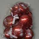 Yuxung 10 Pcs Christmas Appreciation Gifts for Coworker Employee Thank You Christmas Ornaments Bulk 3.15'' Hanging Glitter Ball with Ribbon Holiday Decorations for Staff Team Nurse Teacher (Red)