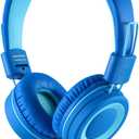 noot products Kids Headphones K11 Foldable Stereo Tangle-Free 5ft Long Cord 3.5mm Jack Plug in Wired On-Ear Headset for iPad/Amazon Kindle,Fire/Boy/Girl/School/Laptop/Tablet(Skyline Blue)