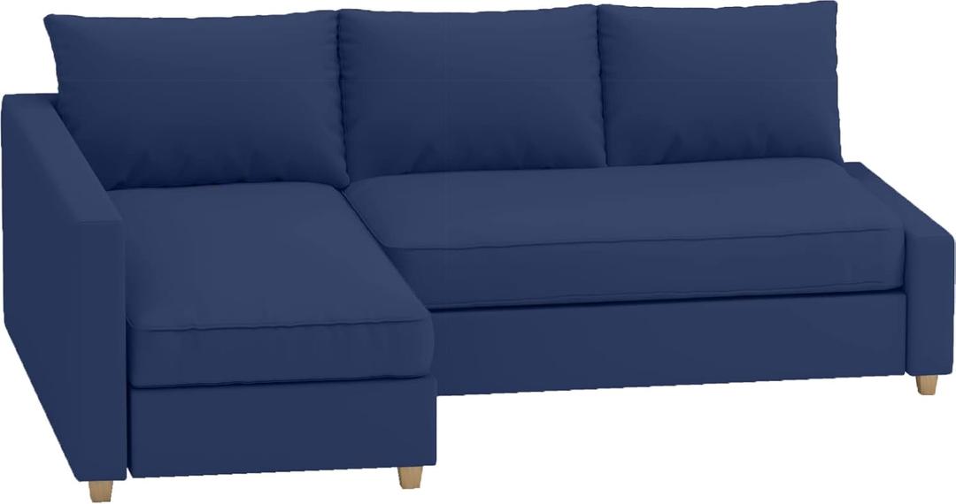 Durable Polyester Flax Friheten Sleeper Sofa Cover Replacement Compatible with IKEA Friheten Sofa Bed, Or Corner, Or Sectional Slipcover. Sofa Cover Only (Polyester Blue Right Arm Longer)