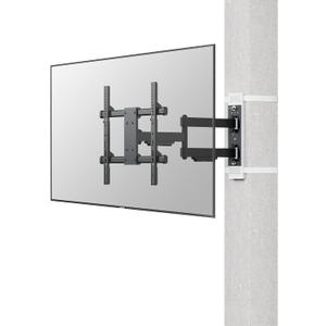 CondoMounts CLMTVA1144 Full Motion Small Pillar | Gazebo TV Mount | Round & Square TV Post Mount | NO Drill | Holds 80lbs | Fits 32-in. to 70-in. | Fits 4-in. to 12-in. Post | White Strap
