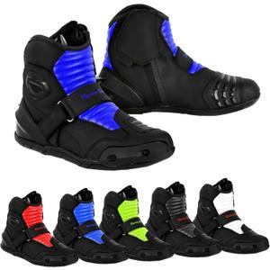 Motorbike Boots Waterproof Motorcycle Boots Men's Motorcycle Shoes (Blue, 14, US Footwear Size System, Adult, Men, Numeric, Medium, 14)