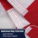 Bradford American Flag 2.5x4 ft Outdoor Embroidered Heavy Duty US USA Flags for Outside, Double Sided Patriotic American Flag 30X48 IN with 2 Brass Grommets
