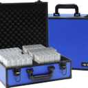 Graded Card Storage Box; Durable Sports, PSA Card Storage Case- Trading Card Storage Box - PSA Slab Case For Top Loaders (BLUE, 16.5x13.3x6.9 inches)