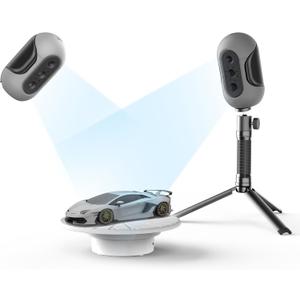 3DMakerpro 3D Scanner, Handheld 3D Model Scanners Mole for 3D Printing, 0.05mm Accuracy, 0.1mm Resolution, 10FPS Scanning Speed, Anti-Shake Lenses, Compatible with Win10/MacOS -Premium Kit