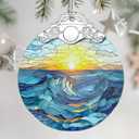 Christmas Ornaments: Stained Glass Ornament, Christmas Tree Ornament, Hanging Ornaments for Home Decor & Xmas Tree Decorations  Exquisite Holiday Decor, Gifts & Holiday Present - Sunrise