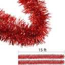 Shappy 90 ft 6 Rolls Wedding Tinsel Garland Decor Glitter Metallic Twist Garland Wedding Summer Luau Birthday Party Indoor Outdoor Hanging Home Decor(Multicolor)