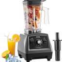 VEVOR Blender for Smoothies, 61 oz 1400W, Professional Blender with Powerful Motor, Multi-Functional Food Processing Blender with 2 Cups for Smoothie/Milkshake/Juice, Fits for Kitchen (Dark Grey)