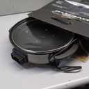OVENTE 12 Inch Electric Skillet and Frying Pan with Nonstick Coating, 1400W Power, Adjustable Temperature Control, Tempered Glass Lid with Vent and Cool Touch Handles, Black SK11112B (12 Inch - Black)
