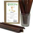 Reed Drinking Straws, Ecological, Biodegradable, 100% Plant-based, Dark Chocolate Color, Great for Smoothies, Milkshakes, Frozen & Signature Cocktail, Hot Tea and Coffee, 200 ct. Tall 8 inch, Medium