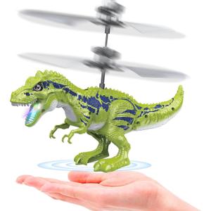 Dinosaur Toys for 8-12 Year Old Boys, Infrared Induction RC Ball Cool Toy for Kids Boys Girls Light Helicopter Flying Drone Indoor Outdoor Games Christmas Birthday Gifts