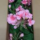 FOREST PRINCE 2 PCS 18" Artificial Geraniums for Outdoors, UV Resistant Pink Silk Flowers for Window Box Porch Patio Decor, Waterproof Two-Tone Soft Pink