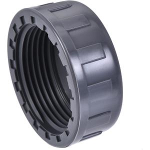 uxcell 1-1/4PT Pipe Fitting Cap, PVC Round Female Thread Hose Connector, for Garden and Outdoor Water Pipes End, Gray 6Pcs