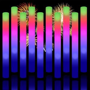 Taotuo Glow Stick Bulk 108PCS Led Foam Glow Sticks,Glow in The Dark Party Supplies with 3 Flashing Modes,Light up Foam Sticks for Wedding,Halloween, Christmas, Concerts, Birthday