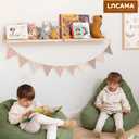 Lacama Nursery Decor Nursery Wall Decor Wildflower Pennant Banner Flags, Girls Room Decor, Boho Flags Playroom Wall Decor Banner for Nursery Baby Shower Birthday Boho Wedding Party Event